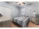 Bright bedroom with double bed and spacious closet at 3907 Baja Dr, St Cloud, FL 34772