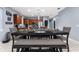 Kitchen dining area with bench seating and modern decor at 3907 Baja Dr, St Cloud, FL 34772