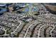 Aerial view of a community with houses, golf course, and lakes at 504 Ridge View Dr, Davenport, FL 33837