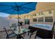 Backyard patio with hot tub and dining furniture at 5107 Killarney Way, Kissimmee, FL 34746