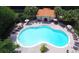 Aerial view of community pool and lounge area at 5107 Killarney Way, Kissimmee, FL 34746