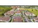 Aerial perspective of West Lucaya townhouses, highlighting a specific unit near the pool at 8984 Silver Pl, Kissimmee, FL 34747