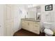 Clean bathroom with granite countertop, and light-colored vanity at 8984 Silver Pl, Kissimmee, FL 34747
