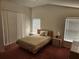 Simple bedroom with ample natural light, window blinds, and carpet at 2528 Chatham Cir, Kissimmee, FL 34746