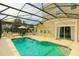 Inviting screened pool with patio furniture and seating at 4577 Alberto Cir, Kissimmee, FL 34746