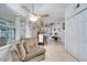 Bright dining room with a view of the pool and a large table at 2430 Berkshire Ct, Kissimmee, FL 34746