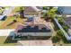 Close-up aerial perspective of the roof, displaying the solar panel installation at 622 Parakeet Ct, Kissimmee, FL 34759