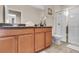 Bathroom with double vanity and walk-in shower at 4735 Terrasonesta Dr, Davenport, FL 33837
