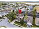 Aerial view of house and surrounding neighborhood at 673 Copeland Dr, Haines City, FL 33844