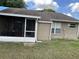 Backyard with screened patio and grassy area at 949 Pebble Creek Cir, Orlando, FL 32824