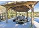 Covered boat lift on a private dock, perfect for enjoying lake life at 1465 Riviera Dr, Kissimmee, FL 34744