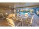 Covered patio with seating area overlooking the pool at 1465 Riviera Dr, Kissimmee, FL 34744