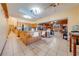 Kitchen with island, granite countertops, and stainless steel appliances at 2801 S Granada Blvd, Kissimmee, FL 34746