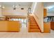 Wooden staircase leading to the second floor of home at 2801 S Granada Blvd, Kissimmee, FL 34746