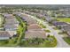 Aerial perspective of a residential neighborhood with houses, streets, and greenery at 681 San Joaquin Rd, Poinciana, FL 34759