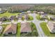 Aerial view of a residential community featuring various houses and lush landscaping at 681 San Joaquin Rd, Poinciana, FL 34759
