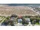 Aerial view showcasing a house nestled in a quiet residential neighborhood near citrus groves at 2828 Sequoyah Dr, Haines City, FL 33844