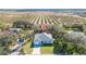 Aerial view of a single-Gathering home with a spacious yard and citrus grove nearby at 2828 Sequoyah Dr, Haines City, FL 33844