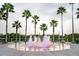 Community fountain with palm trees at 453 Water St, Kissimmee, FL 34747