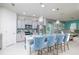 Modern kitchen with gray cabinets and granite countertops at 2937 Hooded Crane Cv, Harmony, FL 34773