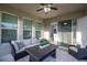 Covered patio with seating area, great for outdoor relaxation at 2937 Hooded Crane Cv, Harmony, FL 34773