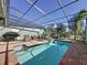 Private screened pool and patio area at 4626 Terrasonesta Dr, Davenport, FL 33837