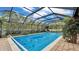 Enclosed rectangular pool with a blue cover at 6139 Christina W Dr, Lakeland, FL 33813