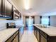 Modern kitchen with stainless steel appliances and island at 627 Lucerne Blvd, Winter Haven, FL 33881
