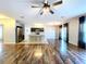 Modern kitchen with stainless steel appliances and an island at 627 Lucerne Blvd, Winter Haven, FL 33881