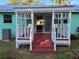 Back porch with wooden structure and steps at 1420 Ne 22Nd St, Ocala, FL 34470