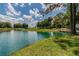 Peaceful pond view with lush greenery and wooden bridge at 6225, 6229 Deen Still Rd, Lakeland, FL 33809