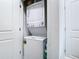 Stackable washer and dryer in a convenient closet at 590 Tanaro Ln, Haines City, FL 33844