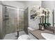 Bathroom with walk-in shower and modern decor at 2901 Protagonist St, Kissimmee, FL 34746