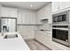 Modern kitchen with stainless steel appliances and white cabinets at 1991 Spring Shower Cir, Kissimmee, FL 34744