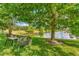 Serene backyard setting with pond view and seating area at 625 Legacy Park Dr, Casselberry, FL 32707