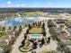 Aerial view showing community pool, playground and homes at 625 Legacy Park Dr, Casselberry, FL 32707