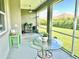Relaxing screened porch, perfect for outdoor dining at 7771 Lake James Blvd, Lakeland, FL 33810