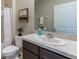 Clean bathroom with single vanity and shower at 140 Hickory Course Trl, Ocala, FL 34472