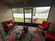 Relaxing screened patio with seating and backyard views at 319 Hibiscus Dr, Kissimmee, FL 34759
