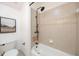 Bathroom with shower/tub combo and black fixtures at 335 Brookhaven Pl, Lake Mary, FL 32746