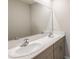 Double vanity bathroom with modern sinks and a large mirror at 1322 Current Pl, Haines City, FL 33844