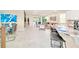 Modern kitchen with granite countertops and bar seating, open to the living and dining areas at 1959 Tropical Palms Cir, Kissimmee, FL 34747