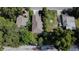 Aerial view of a single-Gathering home nestled among trees at 604 W 12Th St, Lakeland, FL 33805