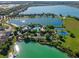 Community overview featuring a clubhouse, pool, and lake at 1126 Whitewater Bay Dr, Groveland, FL 34736
