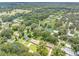 Aerial view of a neighborhood showcasing houses surrounded by trees and well-maintained lawns at 4314 Ridge Rd, Lakeland, FL 33811