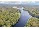 Aerial view of river running through the woods at 3603 Cr 626N, Bushnell, FL 33513