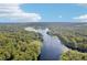 Wide aerial view of a serene river at 3603 Cr 626N, Bushnell, FL 33513
