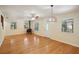 Hardwood floor living room with wood burning stove at 3603 Cr 626N, Bushnell, FL 33513