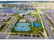 Aerial view of community amenities including tennis and pickleball courts at 14234 Lanikai Beach Dr, Orlando, FL 32827