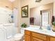 Bathroom with walk-in shower and vanity at 15695 Sw 13Th Cir, Ocala, FL 34473